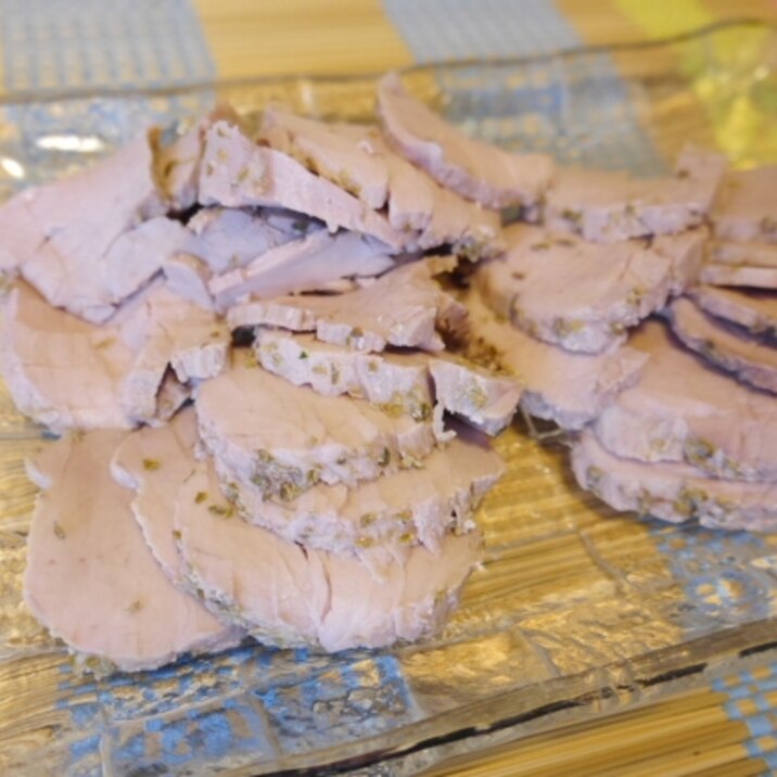 トースターで簡単☆豚ヒレ肉の香草ハム